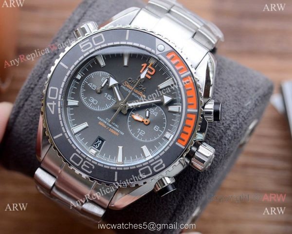 Best Copy Omega Planet Ocean 600m Chronograph Orange Bezel Watches 5