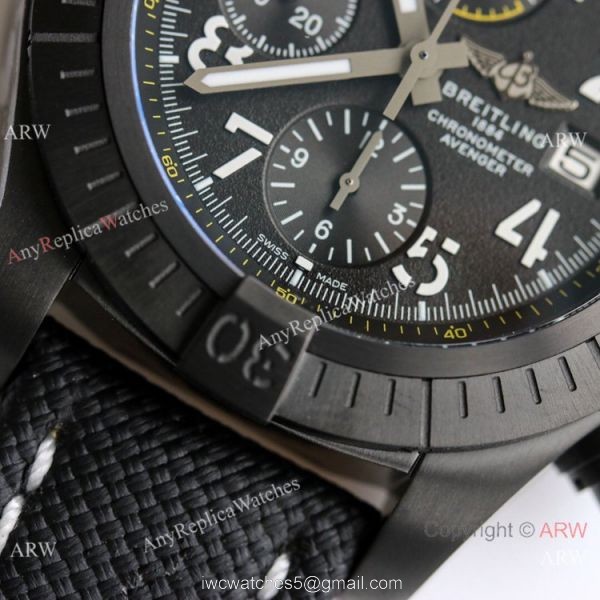(GF) New Breitling Avenger Chronograph 45 Night Mission DLC Titanium Watch Asia 7750 Replica 5