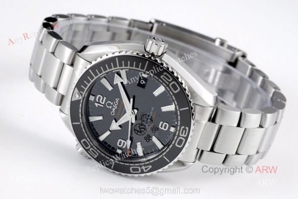 New Omega Seamaster Planet Ocean Ceramic 39.5mm Ladies Replica Watch With Black Dial 5