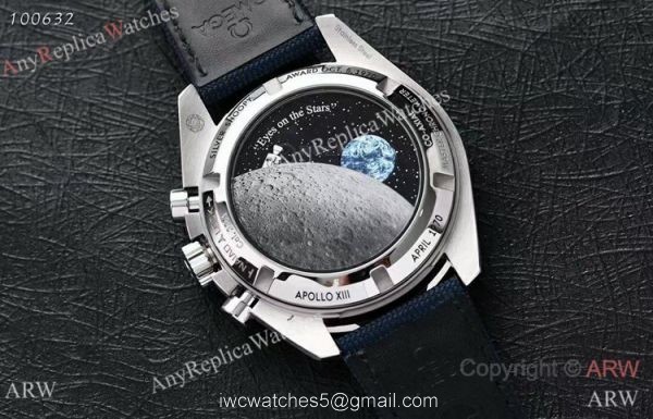 2021 Replica Omega Snoopy 50th Anniversary Watch 44.5mm Blue Bezel 5