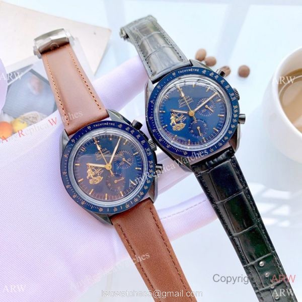 Buy Replica Omega Apollo 11 Men Watch Black Case 42mm 5