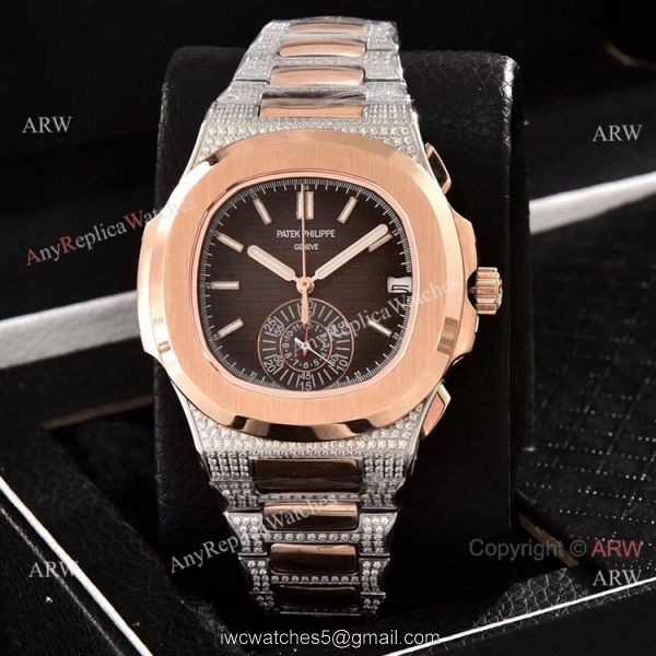 AAA Quality Patek Philippe Nautilus Chronograph Watches Diamond Band 5