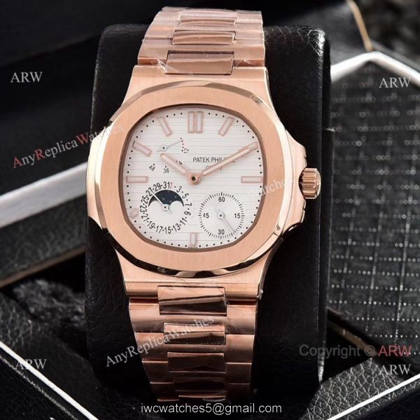 Patek Philippe Power Reserve Clone Watches Gray Gradient Dial Rose Gold 40mm 5