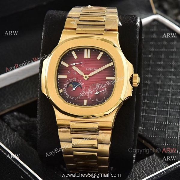 Patek Philippe Power Reserve Moonphase Copy Watches All Gold 40mm 5