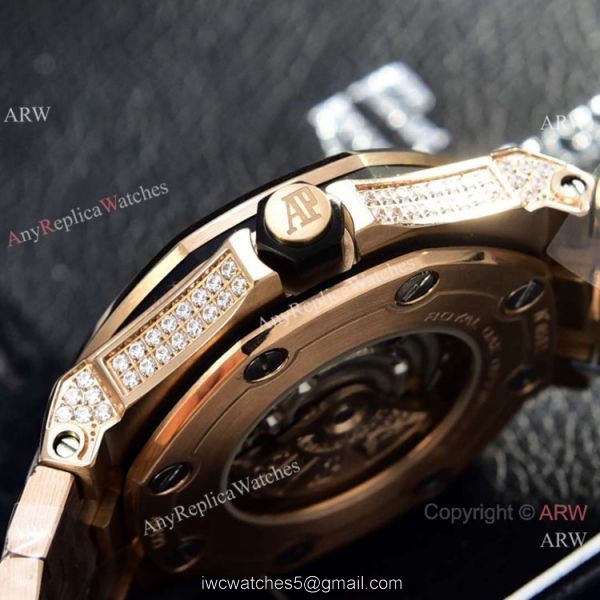 Clone Audemars Piguet Iced Out Full Diamond Watches Stainless Steel 5