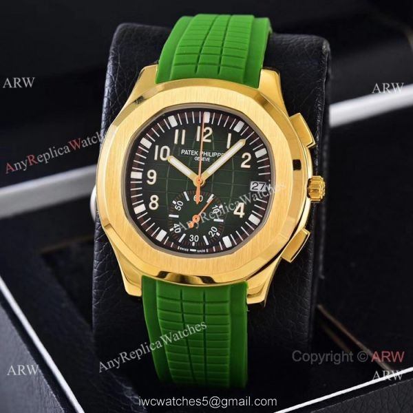 Best Replica Patek Philippe Red Gradient Dial Red Rubber Strap Watches VK Quartz 5
