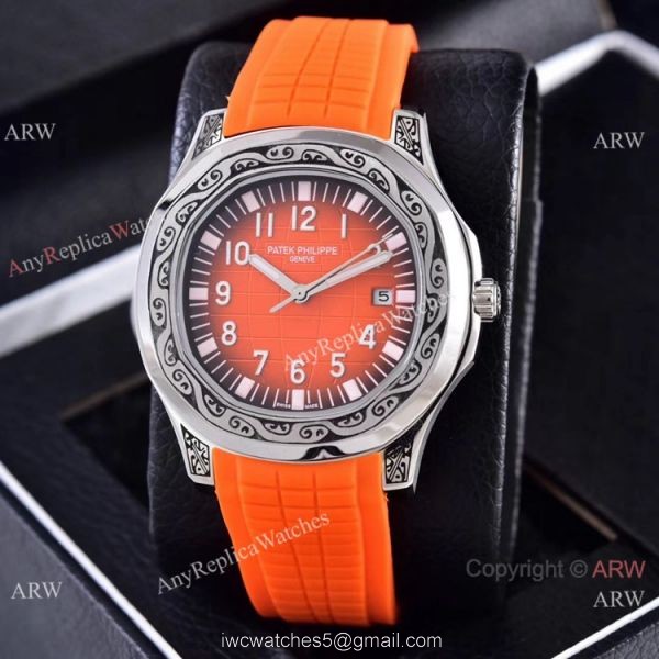 Clone Patek Philippe Aquanaut Silver Engraving Watches Vintage Style 5