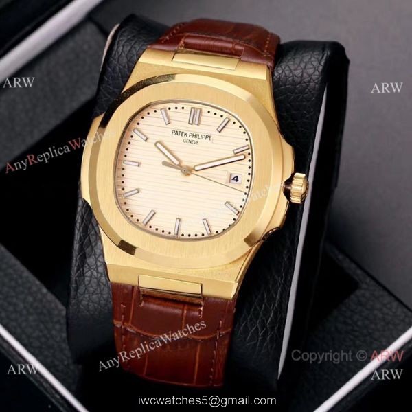 Best Copy Patek Philippe Nautilus 40mm Watches Gold and Black 5