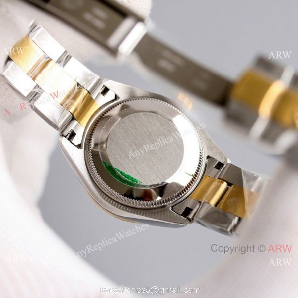 Swiss AAA Replica Rolex Datejust Gold Oyster Watch 31mm White MOP Dial 5