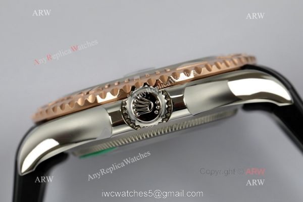 EW Factory 1-1 Replica Rolex Yacht-Master Watch Swiss 3235 Black Rubber Strap 5