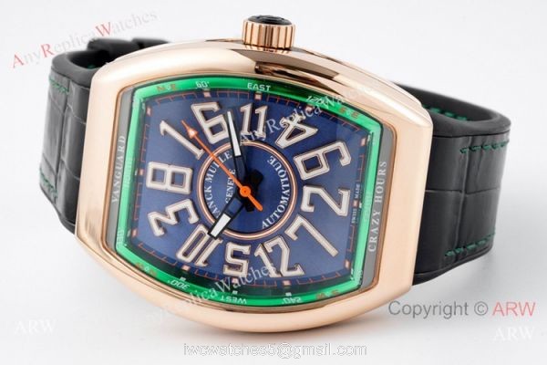 ABF Swiss Replica Franck Muller V45 CRAZY HOUR Watch 44mm Rose Gold 5