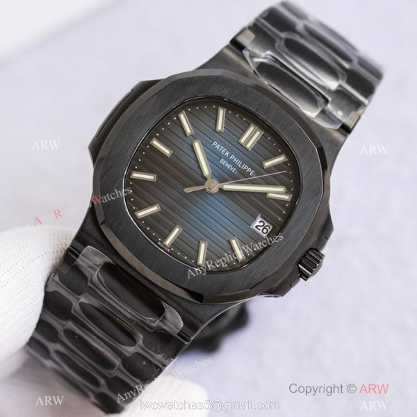 Swiss PPF Factory Patek Philippe Nautilus Watch Blue Gradient Dial 5