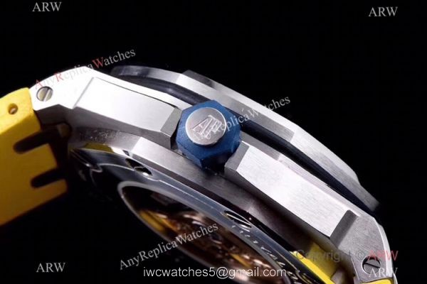 JF Factory V8 1:1 Best Audemars Piguet Divers Watch Yellow Dial 3120 Movement 5