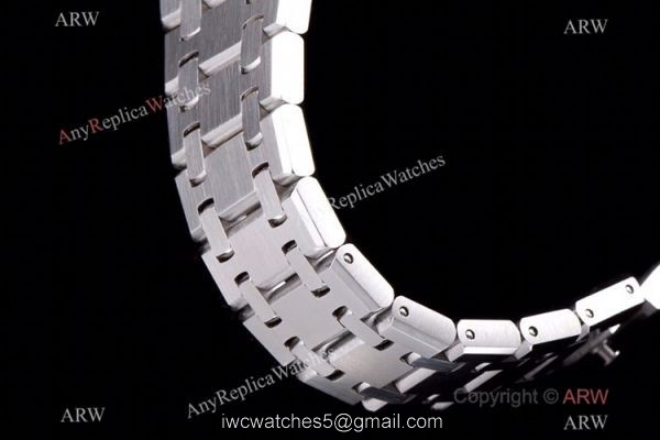 JF Swiss Copy Audemars Piguet Lady Royal Oak Watch White Dial Diamond Bezel 33mm 5