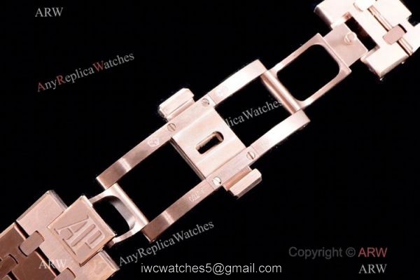 Grade 1A Copy Audemars Piguet Royal Oak JF v5 Cal.3120 Rose Gold Black Dial Watch 41mm 5