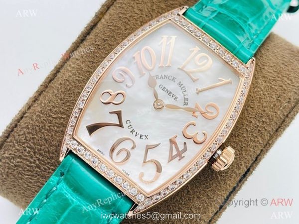 Swiss Grade 1 Franck Muller Cintree Curvex Lady Watches Diamond Bezel 5