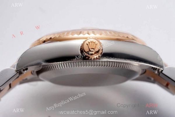 Swiss Clone Rolex Oyster Perpetual Datejust President Watch Chocolate Diamond Dial 31mm 5
