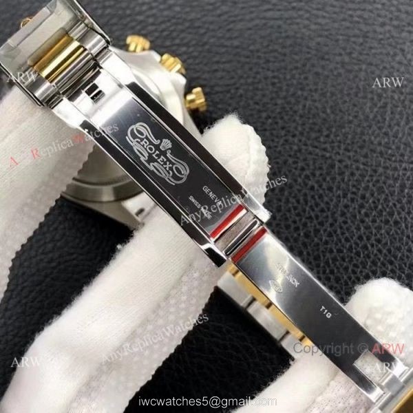 Custom Edition AAA Replica Rolex Daytona 1:1 Noob Factory Cal.4130 Two Tone Diamond watch 5