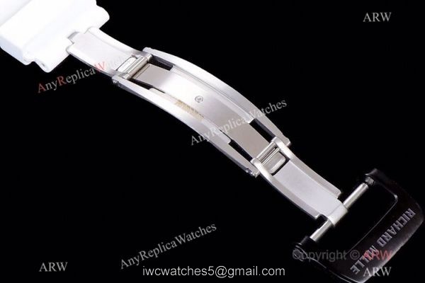 KV Factory Richard Mille RM 12-01 Tourbillon Limited Edition Watch NTPT Carbon White Rubber Strap 5
