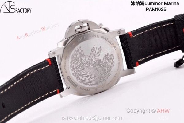 Panerai Luminor Marina PAM 1025 VSF 1:1 Best Edition Black Dial Black Canvas Strap Watch 5