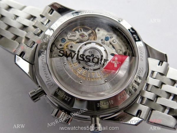 Swiss Grade 1A Breitling Navitimer Swiss Air 7750 Copy Watch BlackRed Dial 5