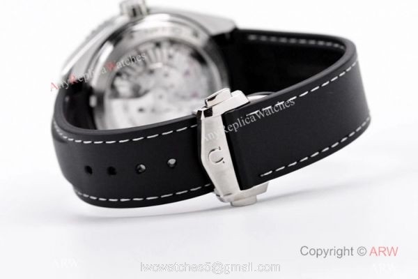 Swiss Grade Copy Omega Seamaster 600m Co-Axial GMT VS Factory 8605 Watch Black Rubber Band 5