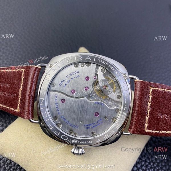 SF Factory Panerai Radiomir California PAM 00448 Replica Watch Brown Leather Strap 5