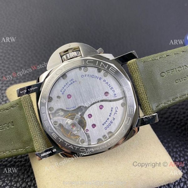 SF Factory Copy Panerai PAM606 Luminor Hong Kong P.3000 Watch Green Strap 5