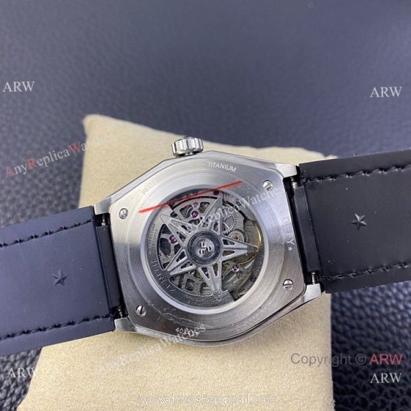 LF Factory Zenith Defy classic Skeleton Dial Watch Black Gummy Strap 5