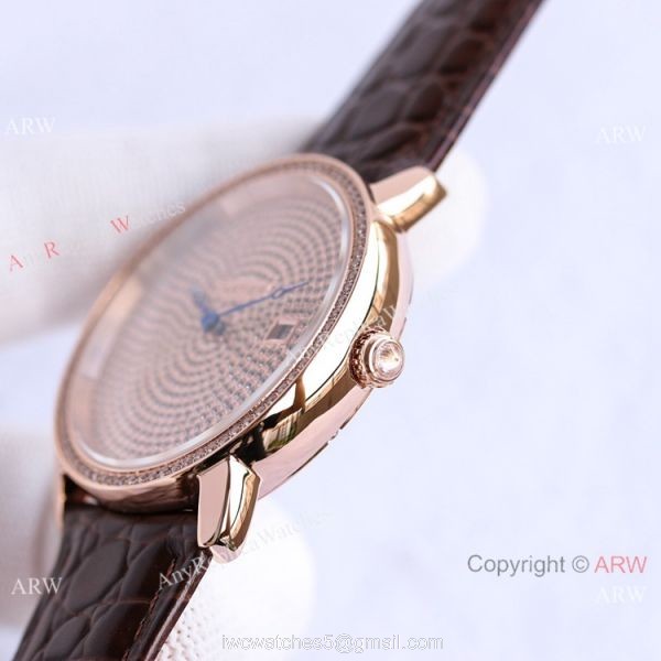 TW Factory Swiss Grade Cartier Ronde Solo de Rose Gold Diamond Watch 42mm 5