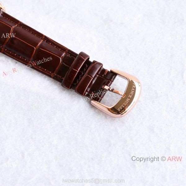 Swiss Copy Franck Muller Geneve Cintree Curvex Iced Out Watch TWF V2 version Rose Gold 5