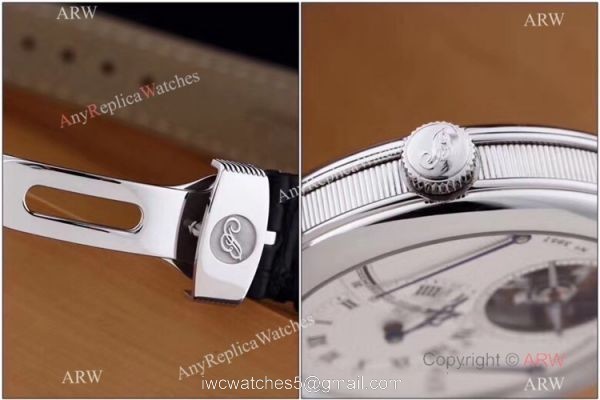 Swiss Replica Breguet Classique Tourbillon Power Reserve White Dial Watch 3657PT 5