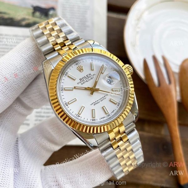 Copy Rolex Oyster Perpetual Datejust 40mm Watches Two Tone Jubilee Strap 5