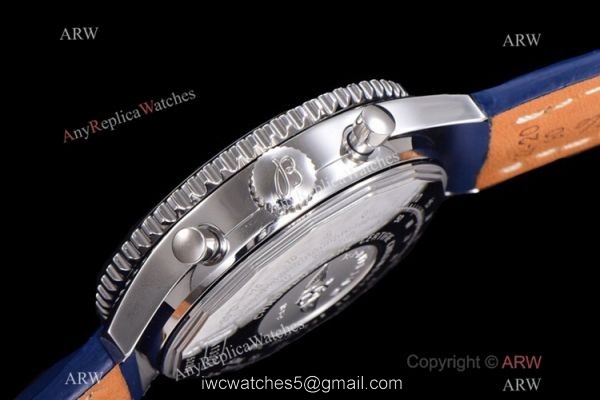 OXF Swiss Replica Breitling Old Navitimer II A13322 Watch Blue Chronograph Dial 5