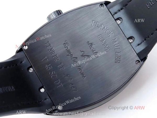 ZF Factory Swiss Replica Franck Muller Vanguard Yachting V45 Watch Solid Black 9015 Movement 5