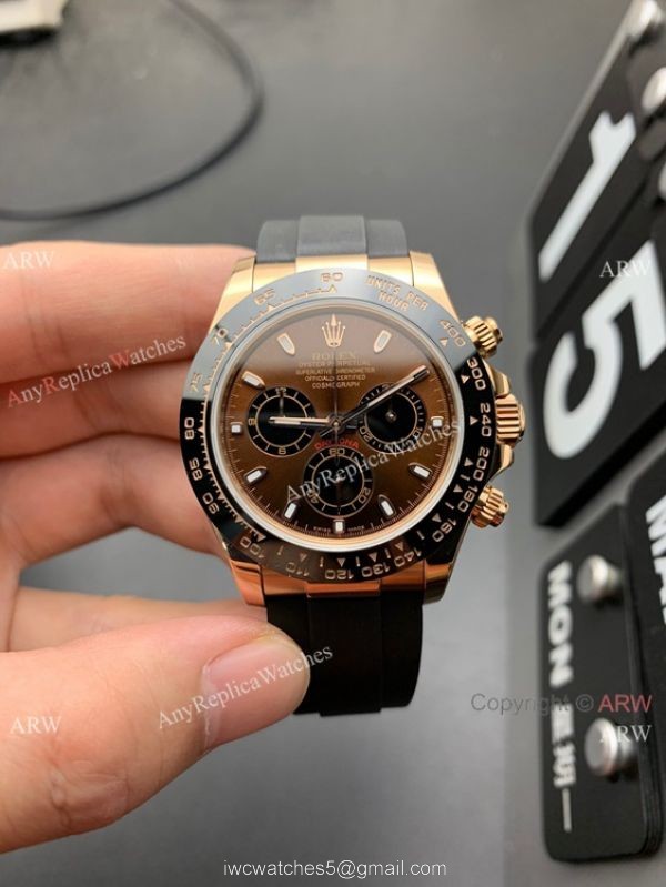 Copy Rolex Daytona Oysterflex Rubber Strap Watch Asian 7750 Movement 5
