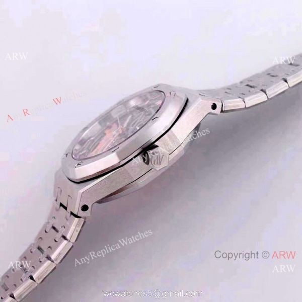 New Copy Audemars Piguet Royal Oak Skeleton Dial Watches Women 37mm 5