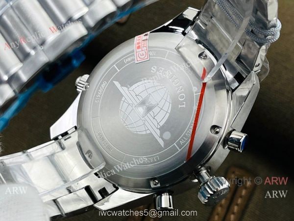 CF Factory Longines Spirit Chronograph Stainless Steel White Dial Watch 40MM 5