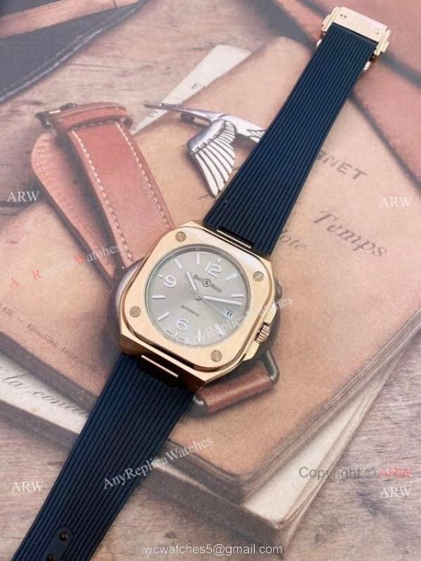 2021 New Copy Bell Ross BR05 Automatic Watch Rose Gold 42mm Mens 5