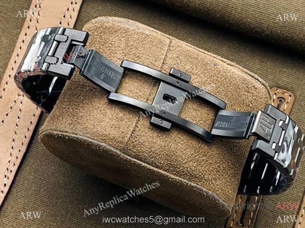 TW factory Swiss Copy Audemars Piguet Royal Oak Blacksteel 41mm Watch Annual Calendar Watch 5