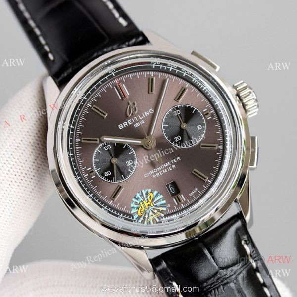 JH Factory Swiss Copy Breitling Premier B01 Asia7750 Chronograph Watches White Dial 5