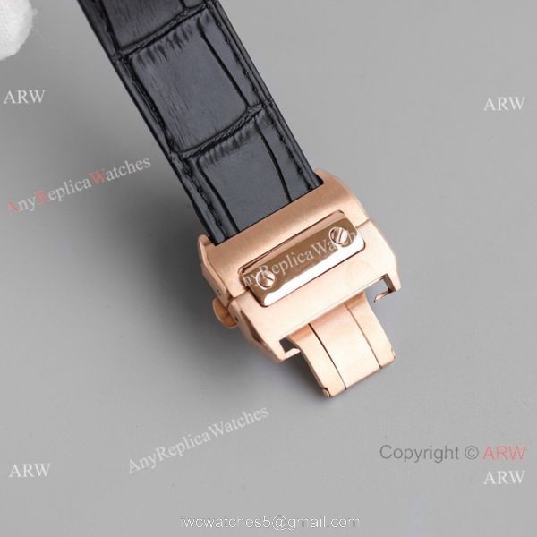 JH Swiss Grade Cartier Santos de Cartier Chronograph Rose Gold Watch 2021 New! 5