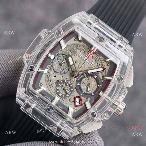 Top Quality Hublot Spirit of Big Bang Unico Sapphire Watch White Rubber Strap 5