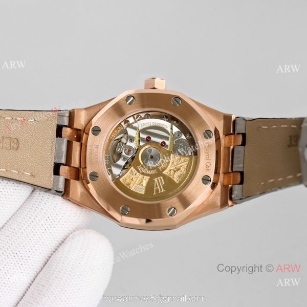 JH Factory Audemars Piguet Royal Oak Rose Gold 37mm Gray Dial Watch 5