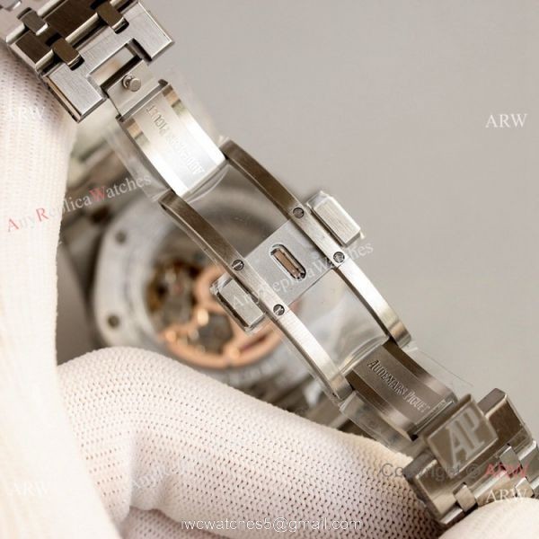 JH Factory Swiss Copy Audemars Piguet Royal Oak Perpetual Calendar Cal.5134 Blue Dial Watch Men 5