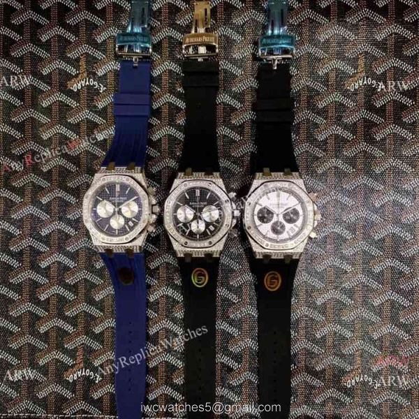Iced Out Audemars Piguet Royal Oak Chronograph Watches 42mm for Men 5