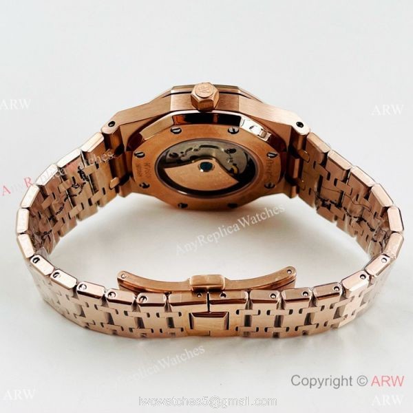 High Quality Audemars Piguet Rose Gold Royal Oak Blank Face Watch 5