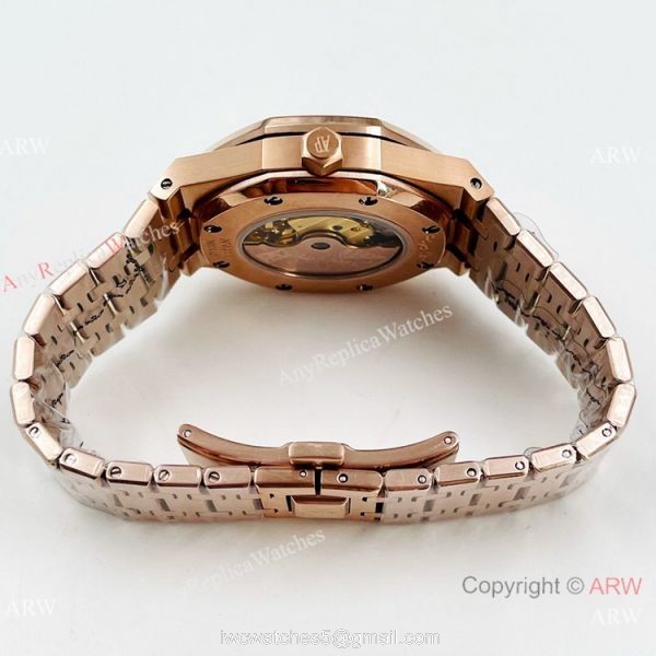 Copy Audemars Piguet Tourbillon Royal Oak Men Watch Rose Gold Case 5