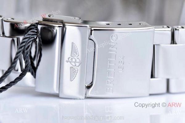GF Factory Breitling Avenger II GMT Black Arabic Dial Stainless Steel Watch Swiss Grade Replica 5