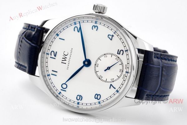 Best IWC Portugieser 40mm For Men White Face IWC Zf Factory Replica Watch 5